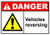 DYLAN MILLER Safety Sign - Vehicles Reversing Danger OSHA ANSI DYU0315 8 x 12 Inches Metal Sign Durable Indoor and Outdoor Signs Street Signs