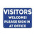 DYLAN MILLER Safety Sign - Visitors Welcome Please Sign in at Office Security Sign DYU0039 8 x 12 Inches Metal Sign Durable Indoor and Outdoor Signs Street Signs