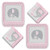 Little Peanut Pink Elephant Baby Shower Paper Dinner Plates and Luncheon Napkins  Serves 16