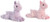 Aurora Plush 8" Mini Flopsies Pastel Llama Bundle, Pink and Purple