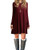Basic Loose Womens T-Shirt Plain Long Sleeve Dress for Women Casual Flowy Swing Dress Simple Tunic for Vacation Wine Red Large Basic Loose Womens T-Shirt Plain Long Sleeve Dress for Women Casual Flowy Swing Dress Simple Tunic for Vacation Wine Red Large