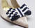 Detachable Satin Bow Shoe Clips Front Nautical Set of 2