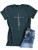 ZXH Women Cross Faith T-Shirt Graphic Tees Christian Shirt Faith Shirts for Women  XL Dark Green