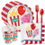 Costume SuperCenter Carnival Standard Tableware Kit  Serves 8