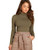 Floerns Womens Long Sleeve Slim Fit Turtleneck Basic T-Shirts Green S