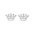 Boma Jewelry Sterling Silver Crown Stud Earrings