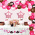 Western Cowgirl Birthday Party Supplies Horse Themed Party Decoration for 1st 2nd 3rd Birthday Girls Baby Shower Decorations Cowgirl Balloon Garland Pink