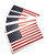5 Pack -Full Color US Made 3m Reflective American Us Patriotic Flag Sticker Durable USA Decal 4 inch X 2 inch