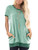 Womens Casual Shirts Crewneck Short Sleeve Color Block Tunic Tops Pullover Sweatshirt Tunic Blouse Top Green L
