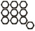 Allstar ALL18288-10 Black Thread Aluminum Jam Nut, (Pack of 10)