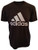 adidas Mens Badge of Sport Graphic Tee  Large Black White  Striped Logo