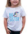 7 ate 9 Apparel Girls Big Sister Unicorn T-Shirt Youth Small White