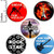 Rock N Roll 5 Pack Pins or Magnets 1 Inch P4-5