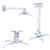 Henxlco Universal Extendable Adjustable Tilt DLP LCD Ceiling Projector Mount Bracket White