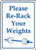 Crysss Personalized Metal Signs for Outdoors Please Re-Rack Your Weights Sign Aluminum Sign 8x12 Inch