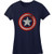 Juniors Captain America- Distressed Shield Juniors  Slim  T-Shirt Size M Navy