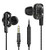 Earbuds,Stereo Bass Earphones, Headphones with Microphone & Volume Control,Wired Earbuds Compatible with iOS, Samsung, LG, iPod, iPad, MP3, MP4. (Black)