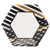 Papyrus Black and Gold Rush Paper Dinner Plates 24-Count