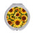 Alouply Women Girl Travel Makeup Mirror Golden Sunflowers Compact Double Sides 1X and 2X Magnification Portable Folding Mirror For Handbag