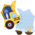Construction Truck - Shaped Fill-In Invitations - Baby Shower or Birthday Party Invitation Cards with Envelopes - Set of 12