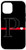 iPhone 12 12 Pro Black Red Thin Line Monogram Letter P Initial Heart Case