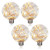 LED Decorative BulbsLED Globe Fairy Light Bulb for Ambient Night Lighting E26 Standard Medium Base Edison with Starry Decorative String Lights for Bathroom Bedroom Living Room Fairy Bulb-4 Pack