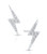 Sterling Silver Cubic Zirconia Tiny Lightning Bolt Stud Earrings