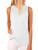 Hount Womens High Neck Tank Tops Summer Sleeveless T Shirts Loose Fit with Pockets  White XL