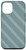 iPhone 12 12 Pro Aegean Teal With a White Line Diagonal Stripe Pattern Case