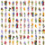 Evemodel P150W 100pcs Model Trains 1:150 Scale Painted Figures N
