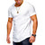 JINIDU Mens Short Sleeve Muscle T-Shirt Workout Tee Casual Slim Fit Tshirts White