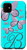 iPhone 11 Butterfly Monogram Letter B Purple With Aqua Cyan Background Case