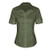 SUNNOW Womens Tailored Short Sleeve Basic Simple Button-Down Shirt with Stretch  XL Army Green
