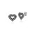 Gemondo 925 Sterling Silver Marcasite Heart Stud Earrings