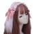 QUQUTWO Lolita Furry Rabbit Bunny Ears Headband Ruffles Lace Bowknot Cosplay Headdress Pink QUQUTWO Lolita Furry Rabbit Bunny Ears Headband Ruffles Lace Bowknot Cosplay Headdress Pink