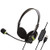 Jinxuny USB Headset with Microphone On Ear Headphone with Mic Switch Volume Control for Desktop PC Laptop Computer Headset Game Office Headset Black