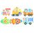NUOBESTY 6pcs Wooden Jigsaws Puzzles Animals Puzzles Toys Kids Toddler Square Puzzle Safe Education Learning Intelligence Toys Style B
