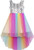 Sunny Fashion Flower Girls Dress Colorful Sequin Mesh Party Wedding Bridesmaid Size 6