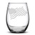 American Flag Etched Wine Glass Stemless Gift Laser Etched - 15 oz