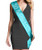 50th Birthday Decorations - Crystal Rhinestones 50  and  Fabulous Premium Satin Sash - 50th Birthday Gifts for Women - Turquoise