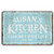 WEIMEILD Personalized Vintage Distressed Look Mint Kitchen Seasoned with Love Metal Room Sign
