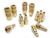 Tanya Hardware Coupler and Plug Kit  14 Piece  Industrial Type D 1 4 in. NPT Solid Brass Quick Connect Air Fittings Set