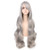 YOGFIT Jeanne Womens Long Wavy Curly Wigs with Bangs for Halloween Costume Cosplay Party- Silver Gray