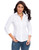 Riatobe Womens Button Down Shirts Basic Official Formal 3 4 Sleeve Blouse Tops White