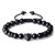 COAI Leopard Black Tourmaline Stone Bracelet for Men Women