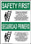 liuKen OSHA Safety First Ladder Scaffold Info in English  plus  Spanish Metal Warning SignsPrivate SignGarden Fence Yard Sign