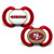 MasterPieces Baby Fanatic NFL San Francisco 49ers 2-Pack Pacifiers One Size Team Color