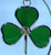 Stained Glass Shamrock Suncatcher Ornament - Silver Finish