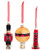 FAO Schwarz 3-Piece Holiday Ornament Set: Nutcracker, Hot Air Balloon and Rocket Ship