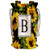 3dRose InspirationzStore - Monograms - Sunflower Letter B Monogram black and yellow flowers classic floral - Wine Bag  wbg_316167_1